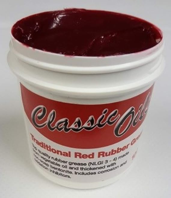 Penrite Classic Oils Traditional Red Rubber Grease, designed for automotive brake seals, 100g