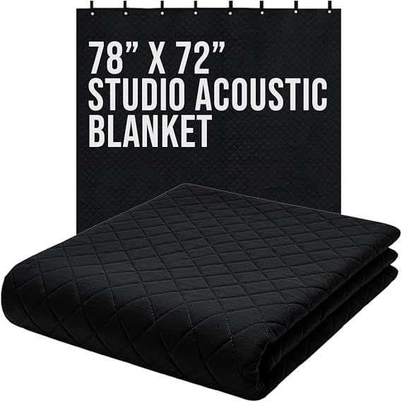 Boxer BoxerTools Large 78" x 72" Sound Dampening Blanket Studio Series - Loops and Grommets - Easy Installation - Insulation, Light Blocker, Sound Absorbing, Acoustic Treatment, Construction