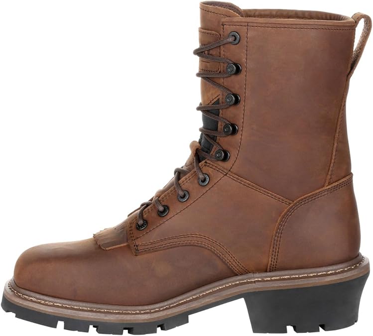 ROCKY Square Toe Logger Waterproof Work Boot
