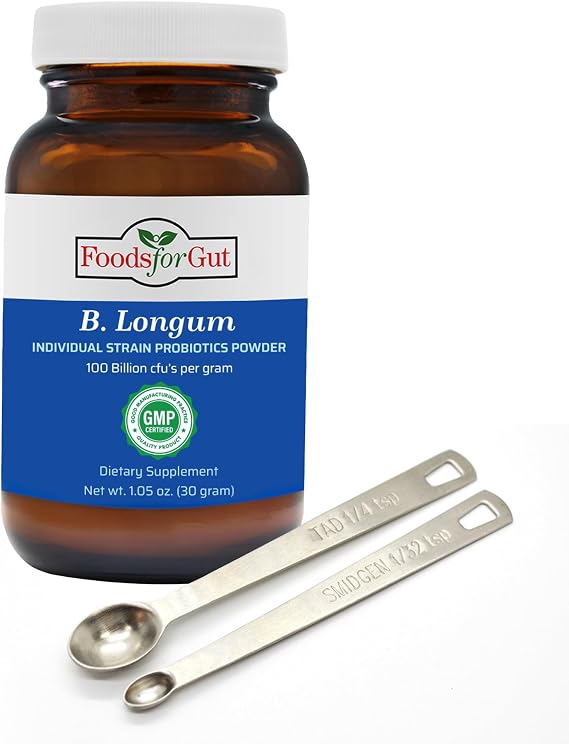 Bifidobacterium Longum Probiotic Powder 100 Billion cfu's | Made in USA | No Additives | Direct from Manufacturer | No Third-Party Storage | Immune Support | B. Longum | 30 Grams (1.05 Oz)