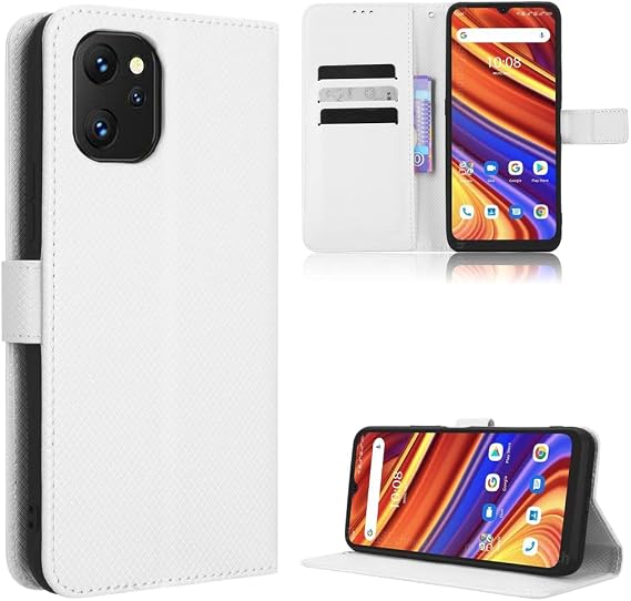 Case for Umidigi F3S Leather Case Cover,Case for Umidigi F3 SE Leather Case,Case for Umidigi F3 Pro 5G Case Cover,PU Leather flip Cover Case for UMI Umidigi F3 4G/5G Case Cover White