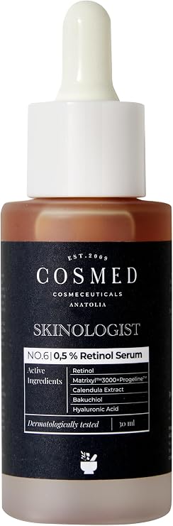 Cosmed%0.5 Retinol ve Peptit İçeren Yenileyici Serum -%0.5 Retinol Serum - 30 ml