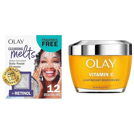 Olay Retinol Face Cleansing Melts (12 ct.) + Olay Vitamin C Lightweight Face Moisturizer (1.7 oz)