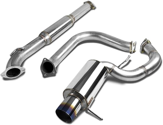 DNA MOTORING CBE-ME00V6-BT Stainless Steel Muffler CatBack Exhaust System [Compatible with 00-05 Mitsubishi Eclipse V6]