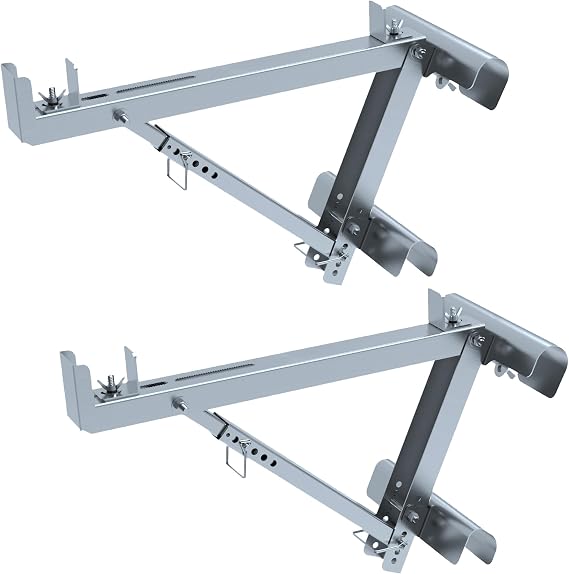 Ladder Jacks 2 Pack for Metaltech Scaffolding Platform,Two-Rung Short Body Extension Ladder Jack for Working Stage,2024 Upgrading Design & Strengthen Stability. (1 Pair)
