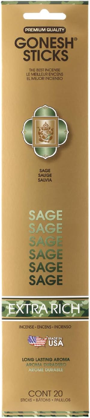 Gonesh GOXRSG Extra Rich Collection Sage Incense Sticks