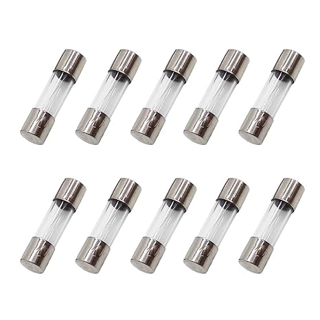 CompStudio 10Pcs/lot 8A F8AL250V Fast Blow Fuse 250V 5x20mm F8AL 8 Amp Glass Tube Fuse Fast Acting, Quick Blow Fuse (3/16 in x 3/4 in)