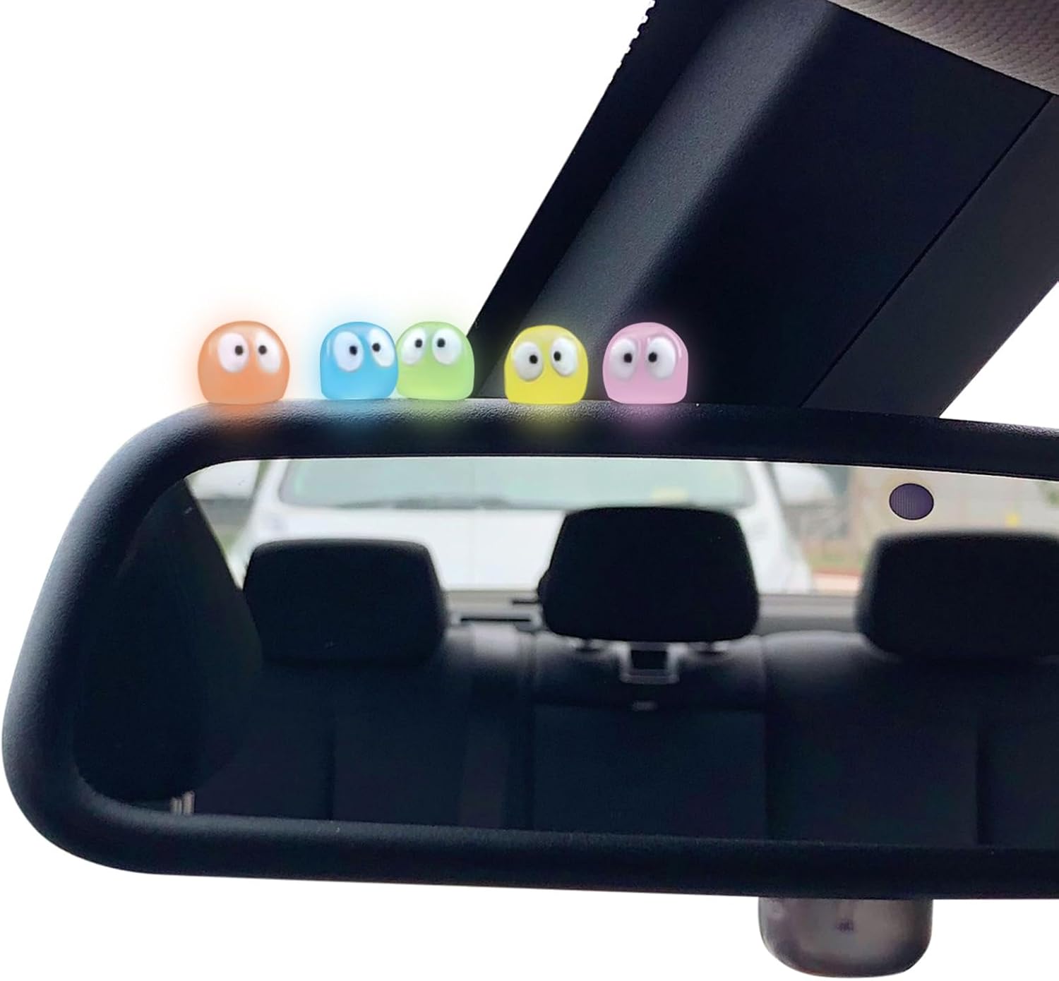 20 PCS Colorful Luminous Soot Sprites Car Decor Set,Rearview Mirror and Dashboard Accessories for Cute Anime Theme Interior Decor, Cute Anime Decor for Car Rearview Mirror. Multi-Coloured