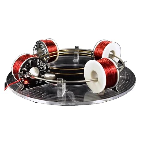 Electromagnetic Coil Accelerator 4 Coils Ring Electromagnetic Accelerator, Brushless Motor Cyclotron Model, High-tech Physics Teaching Experiment Equipment Model for Classroom