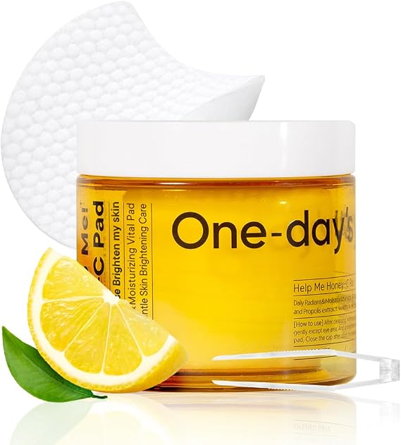 ONE-DAYS YOU Help Me Honey-C Toner Pads, Propolis, 4.22 fl oz, 60 Count