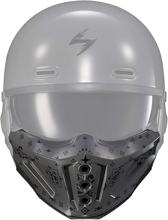 ScorpionEXO Covert X Optional Replacement Chin Cover for Covert X Helmets Mask Bandana (Cement Grey)