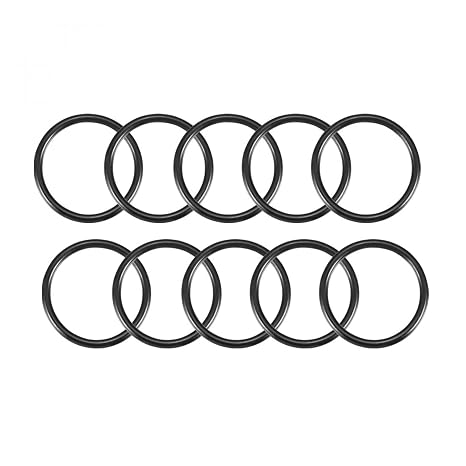uxcell Nitrile Rubber O-Rings, 38mm OD 32mm ID 3mm Width, Metric Sealing Gasket, Pack of 10