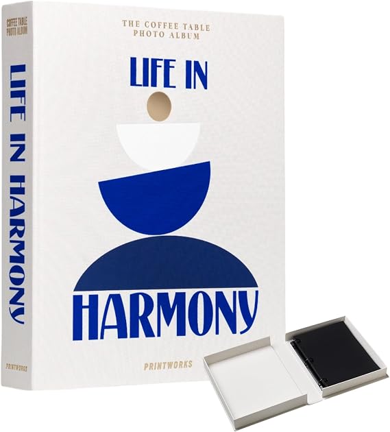 Printworks Life in Harmony Photo Album, Beige & Blue - Expandable 30 Pages