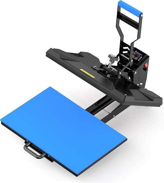 Delclynee 16" x 24" Slide Out (12.25") Heat Press Machine for T Shirts, Clamshell Pull Out Lower Platen, Industrial-Quality Digital Sublimation Printer for Heat Transfer Vinyl