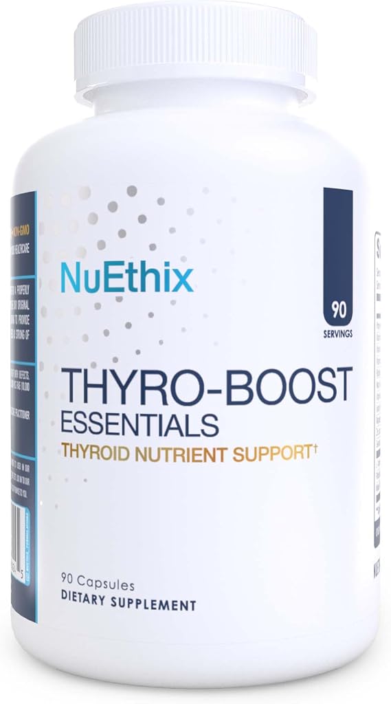 NuEthix Formulations Thyro-Boost Essentials, Non-Glandular Support to Assist with Optimal Thyroid Function, 90 Capsules