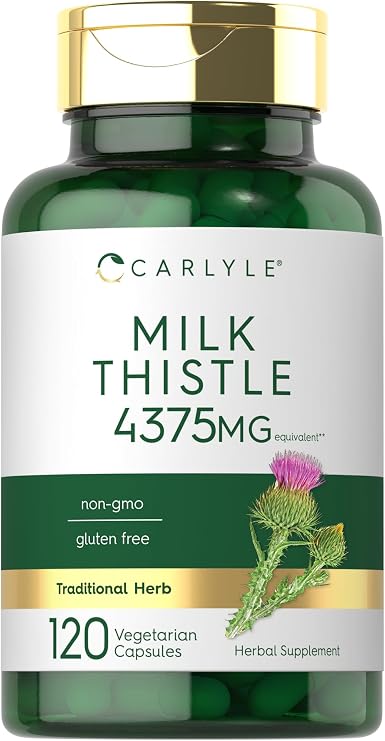 Carlyle Milk Thistle Supplement | 120 Capsules | High Potency Extract | Vegetarian, Non-GMO, Gluten Free