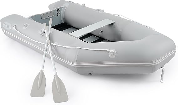 CO-Z 10ft Inflatable Dinghy Boat for 4 Adults, 990lb PVC Raft with Oars