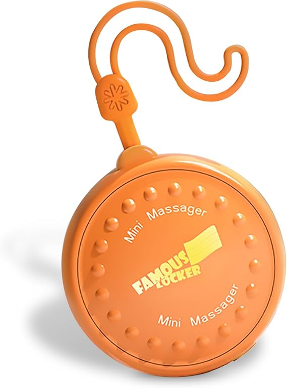 Mini Hand Massager for Finger - Orange Handheld Massage Ball for Arm, Neck, Shoulder Portable Palm Size Massage Tools for Office School Home, Orange