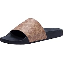 COACH Men's Signature Coated Canvas Pool SlideSlide Sandal
