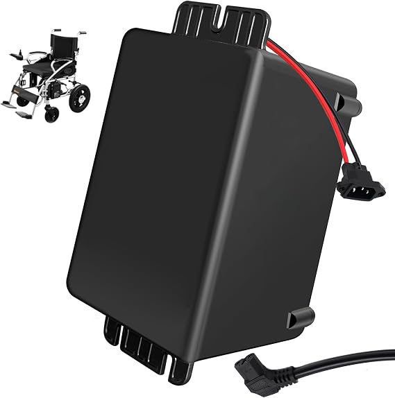 24V Lithium Battery for Electric Wheelchair, 24V 10AH 12AH 13AH 15AH 20AH Battery, Electric Wheelchair Lithium Battery with Built-in BMS Protection Board + Charger,24v12ah