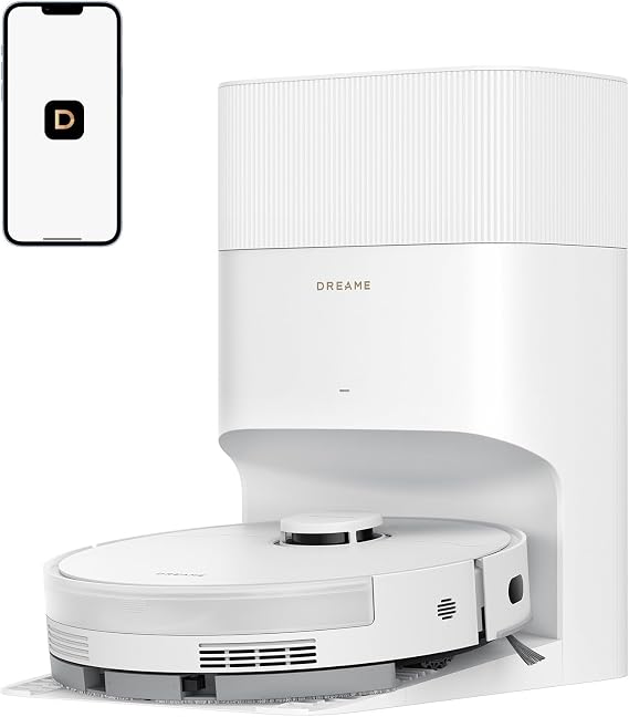 dreame D20 Plus Robot Vacuum and Mop, Detangling DuoBrush for Pet Hair