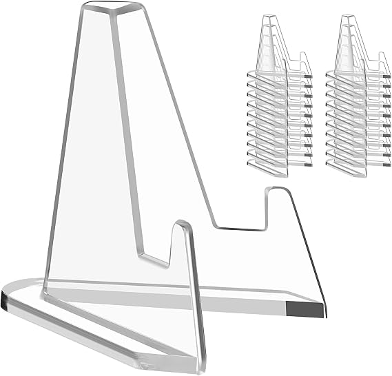 Reastar Card Display Stand, 20 Pcs Small Easel, Acrylic Card Holder, 2.2 in