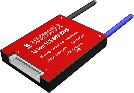 DALY BMS 21S 72V 60A Li-ion Battery Protection Module PCB Protection Board with Balance Leads Wires BMS for Lithium 18650 Battery Pack