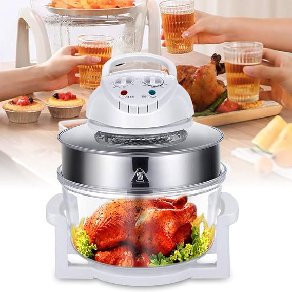 Air Fryer, 17L Electric Air Fryer Turbo Convection Oven Roaster Steamer, Halogen Oven Countertop for French Fries Chips