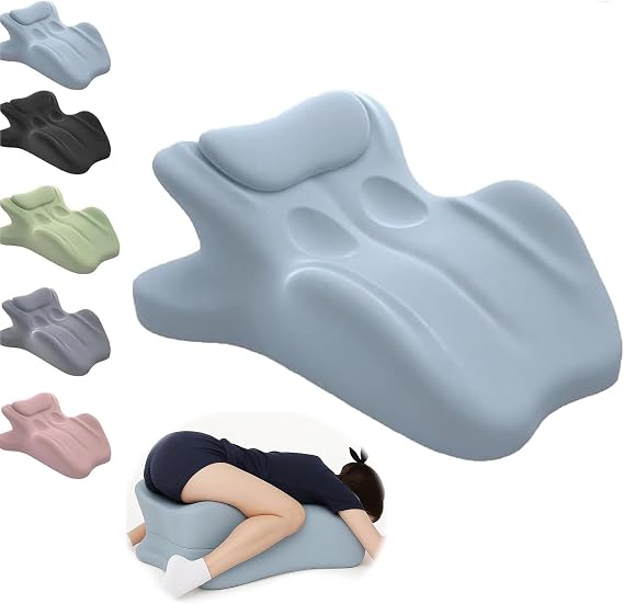 Sweet Spot Pillow, 27-Degree Angle Perfect Position Intimacy Pillow, Provides Waist and Neck Support, Support Cushion for Lounging, Reading, Watching TV, and Relaxation(Blue)