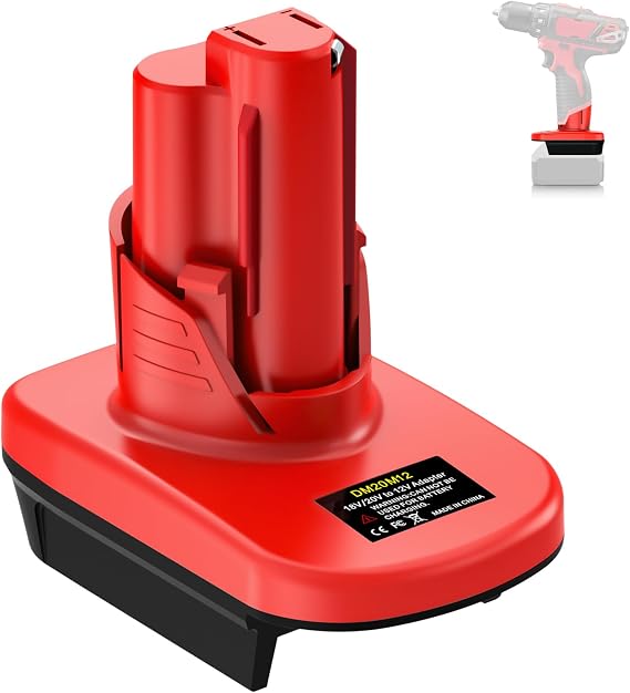EID Battery Adapter Converter for DeWalt 20V & for Milwaukee 18V M18 Battery to Power for Milwaukee M12 12V Cordless Tools