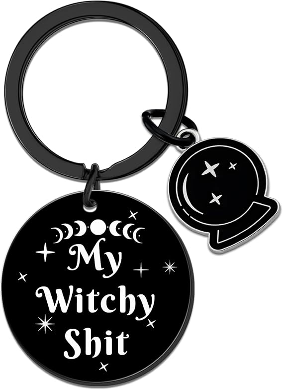 Witchy Keyhcain Halloween Gifts for Women | Witchy Women Halloween Gifts Ideas Birthday Christmas Gift for Witches Keychain for Sister Friends