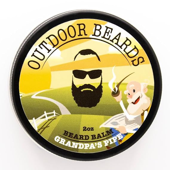 Beard Balm | 2 oz Cleansing Balm for Beards Short or Long | Beard Conditioner for Men | Essential Moisturizer for Every Man's Beard | Leave Hair and Skin Healthy (Grandpa's Pipe)