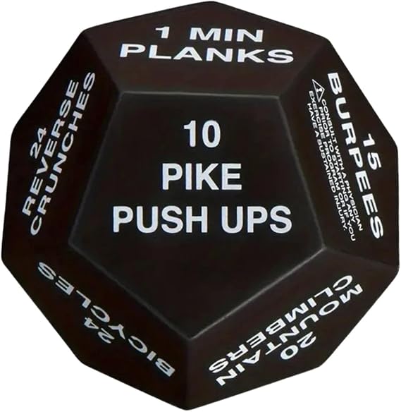 DYNWAVE Workout Game Dice Bodyweight Sports Dice 12 Sided Dice Exercise Decision Dice Fitness Challenge Dice for Teens Beginners
