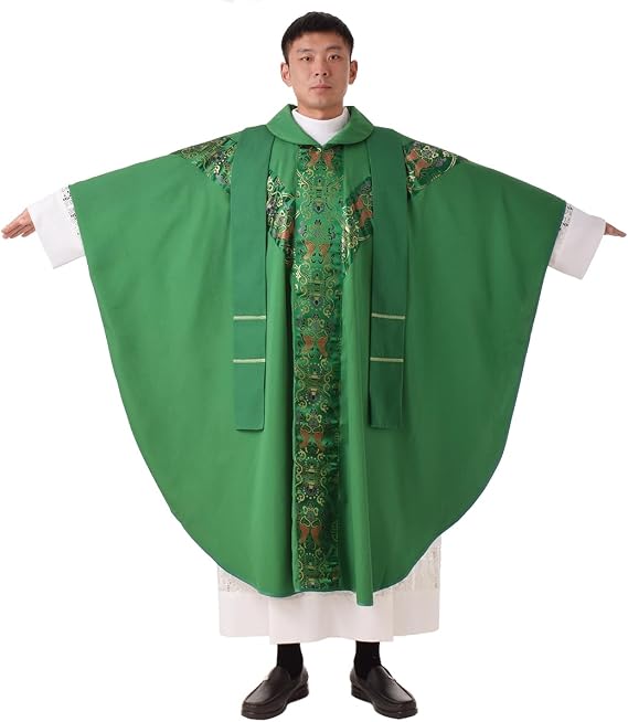 BLESSUME Priest Celebrant Chasuble Catholic Church Father Mass Vestments Robe