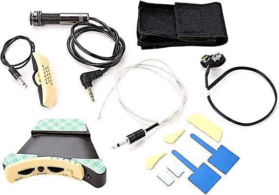 Folk Acoustic Guitar Pickup Equalizer Piezo Amp Tuner Microphone Soundhole Pickup