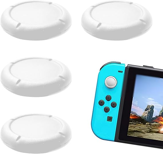 Replacement Cap for Controller Switch Joystick Caps Thumbsticks Protege for Switch/Lite Silicone Joystick Protective Accessories 3D Grips Caps (B: White)