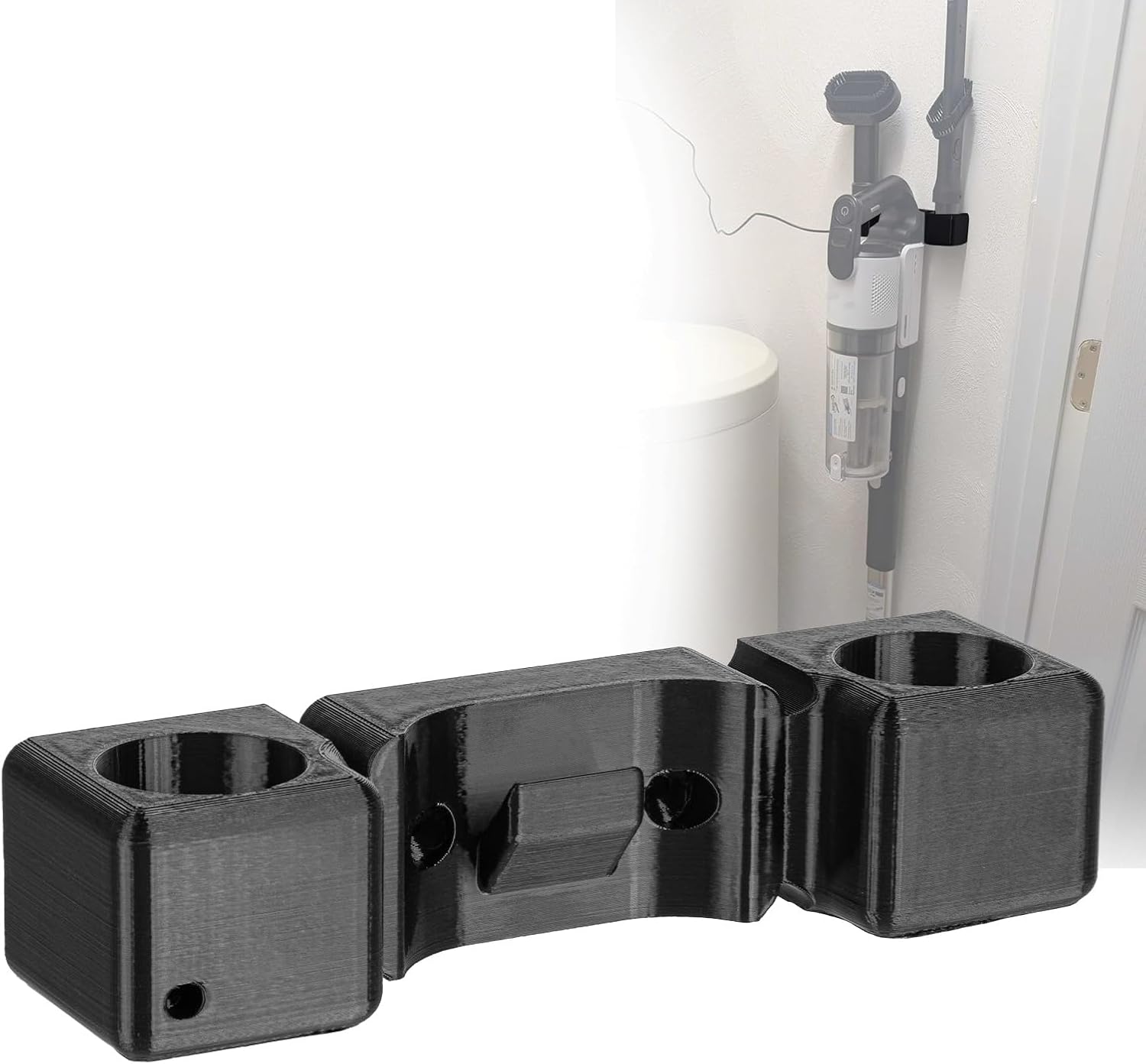 Wall Mount Storage Rack for Levoit LVAC-200 Cordless Vacuum, Holder Organizer with Tool Hangers for Accessories Like Brush & Suction Rod