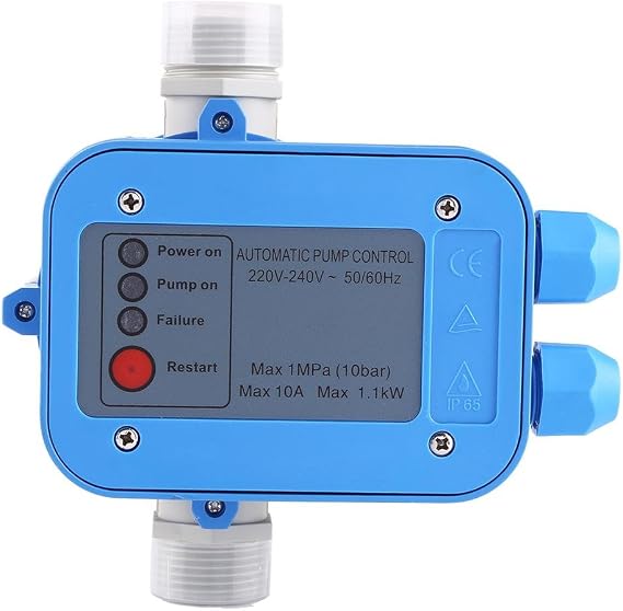 Water Pump Controller, Automatic Electric Switch Control Water Pump Pressure Controller Auto Control Unit Electronic Switch for House Yard Garden Greenhouse, 220V