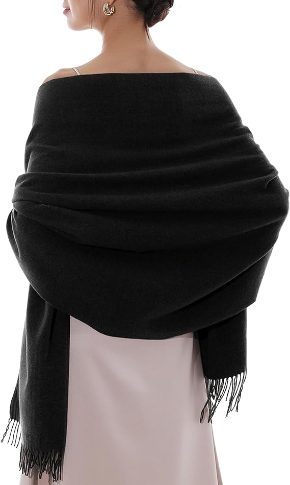 RIIQIICHY Women's Scarf Pashmina Shawls and Wraps for Evening Dress Bridesmaid Wedding Bridal Winter Warm Long Large Scarves