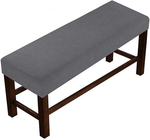 Stretch Bench Covers, Removable Washable Bench Seat Furniture Protector for Living Room and Kitchen (B,L)