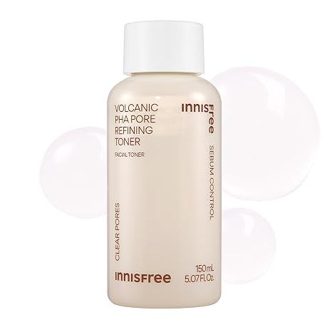 innisfree Volcanic PHA Toner | Korean Skincare with AHA and BHA | Refines Texture, Controls Oil | Exfoliating Face Treatment