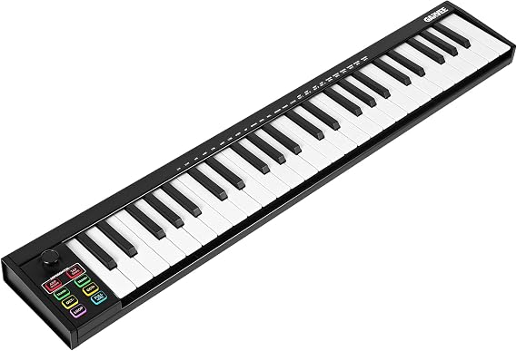 49-Key MIDI Keyboard Controller with Velocity Switch Function, OLED Display & DAW Integration, Semitone Transposition and ARP Automatic Accompaniment Function for Professional Music Production