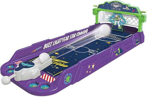 Disney Pixar Toy Story Wooden Tabletop Air Hockey Game, 2-Player, Ages 4+