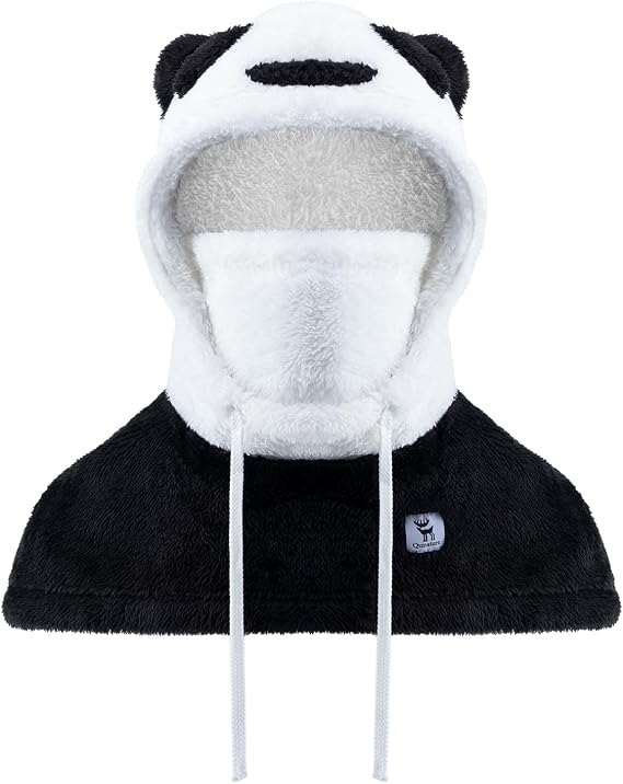 Women's Balaclava Head Warmer Ski Mask - Panda Thermal Hat for Winter