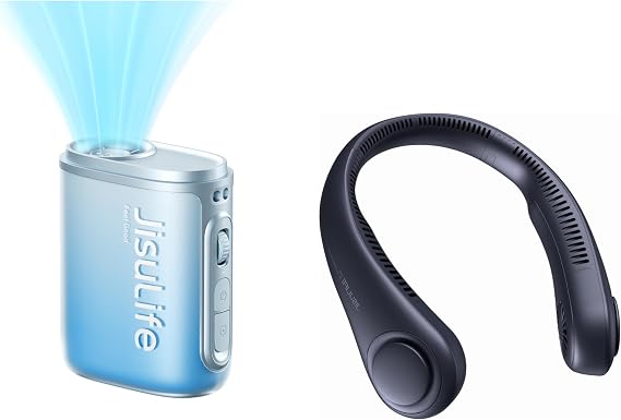 JISULIFE Neck Fan, Waist Fan