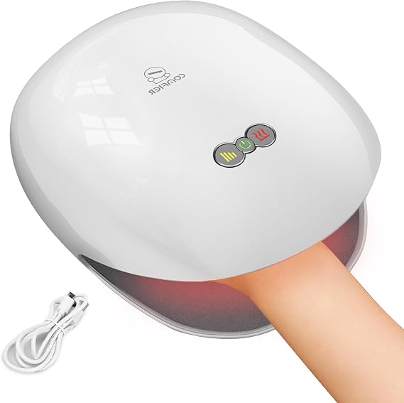 COMFIER Hand Massager for Arthritis and Carpal Tunnel,Wireless Hand Massager with Heat & Compression,3 Levels Heating,Rechargeable Massager Machine,Gifts for Women