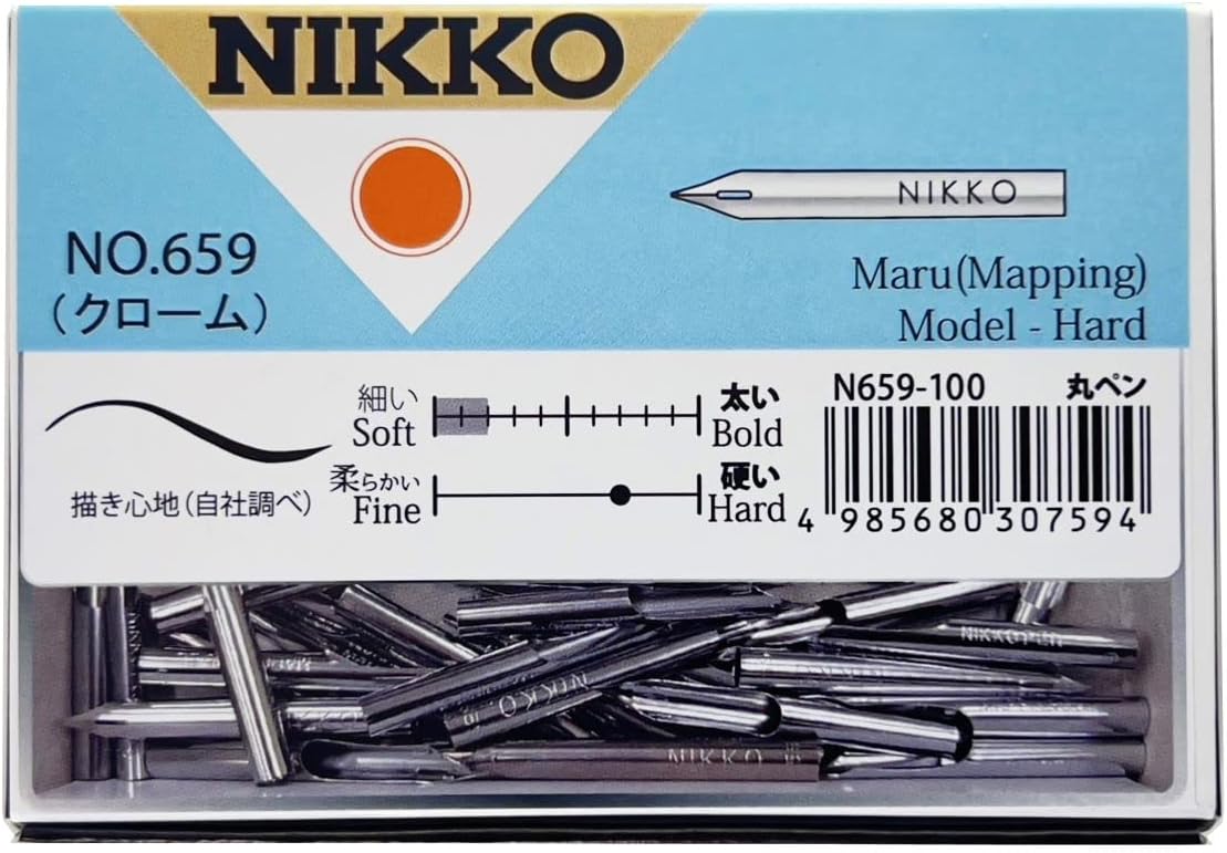 Nikko N659100 Nib N659 Round Pens, Pack of 100