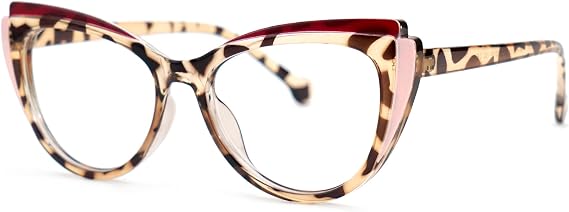 Zeelool Stylish Cat-eye Glasses Blue Light Blocking Glasses Computer Eyewear for Women ZJGP605908-03 Brown Leopard Print
