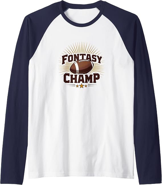 Fantasy Champ: Football Victory for Sports Fanatics Raglan Baseball Tee