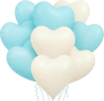 Heart-Balloons Valentine-Balloon 12PCS 18 Love Foil Balloons Birthday Party Anniversary Wedding Engagement Decorations Baby Shower Bridal Supply